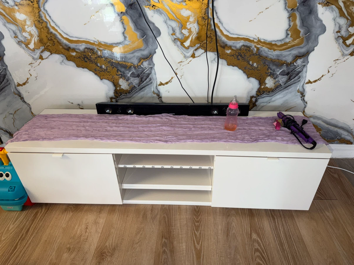 White IKEA TV Stand - photo 2
