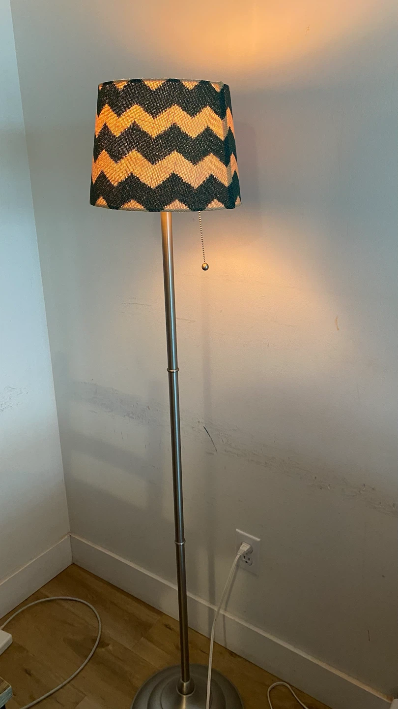 Chevron pattern floor lamp