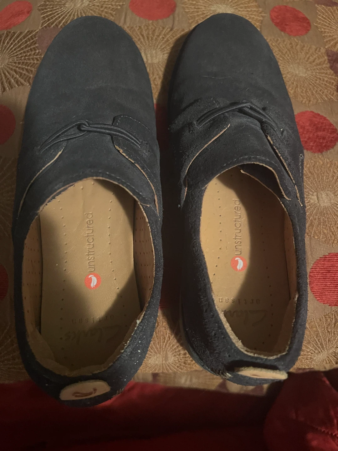 Clarks Unstructured Navy Suede Shoes