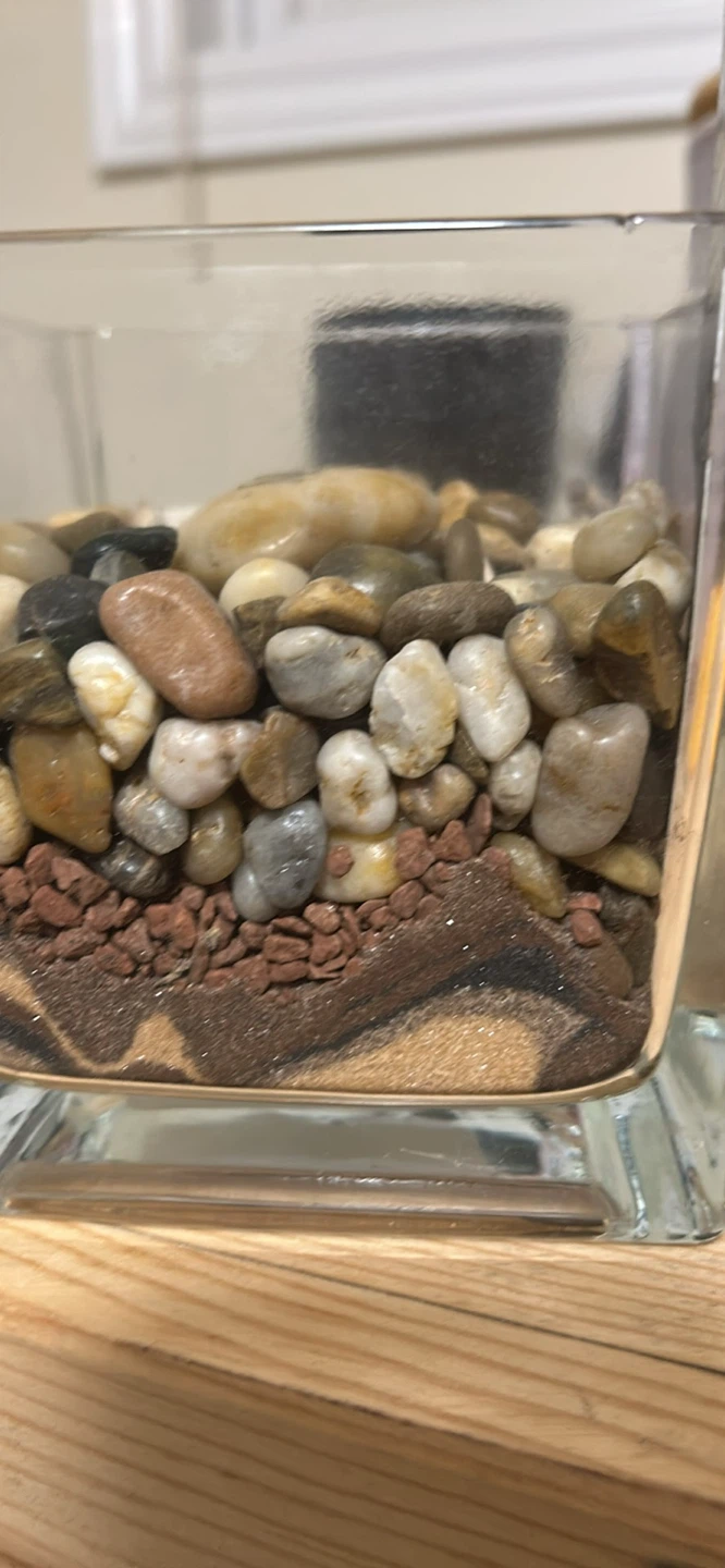 Glass Decorative Vase with Stones - photo 2