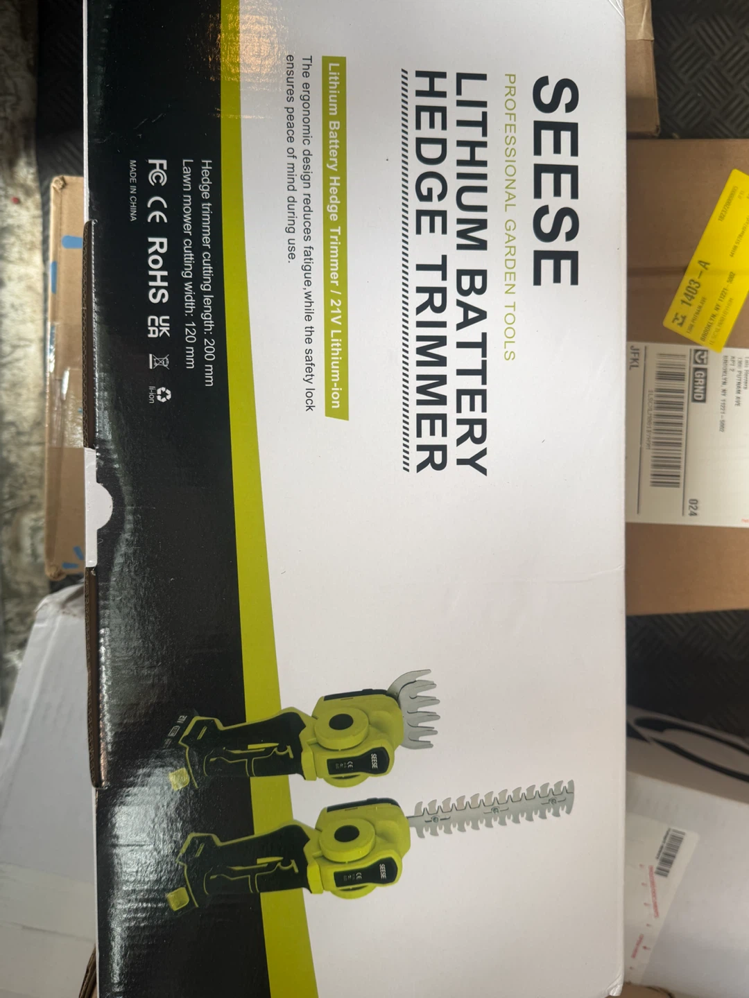 SEESE 21V Lithium Battery Hedge Trimmer
