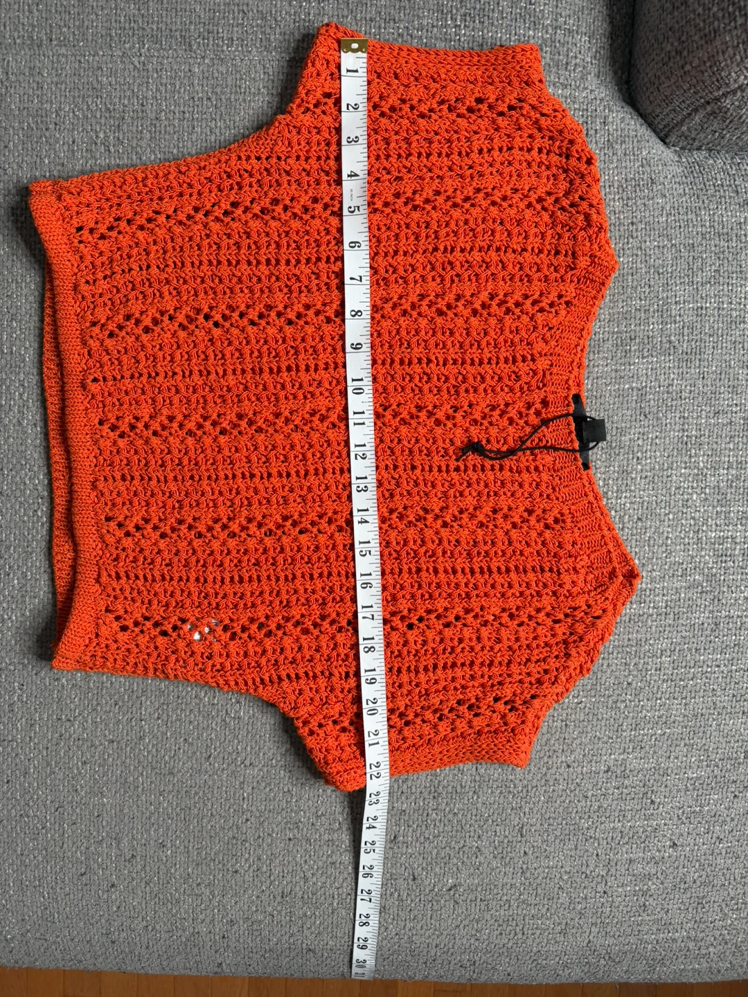 Zara Orange Crochet Open Knit Top M BNWOT - photo 5