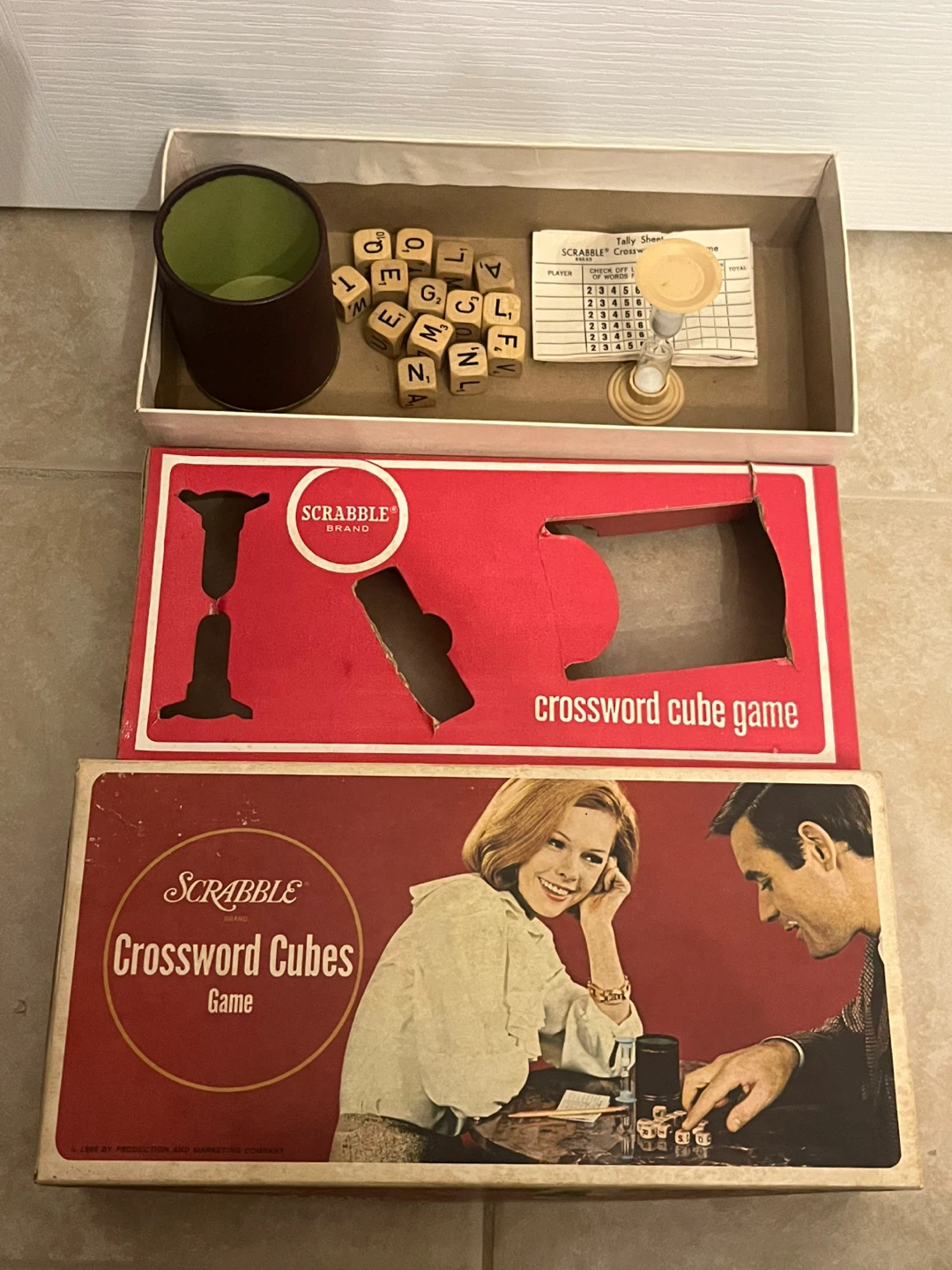 Vintage Scrabble Crossword Cubes Game - photo 2