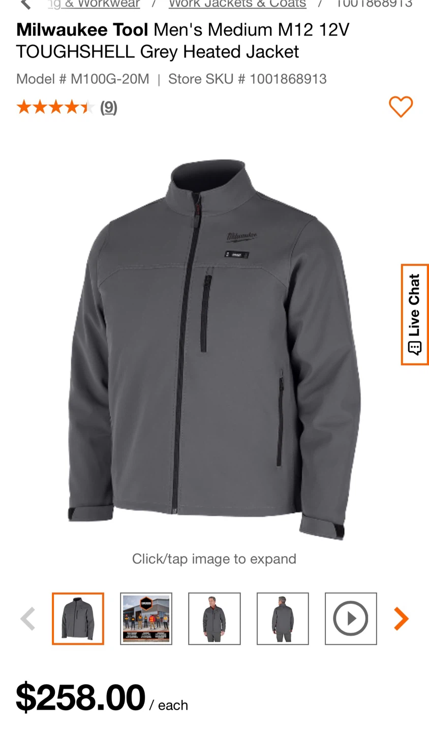 Milwaukee M12 TOUGHSHELL Heated Jacket - Grey - Medium - photo 2