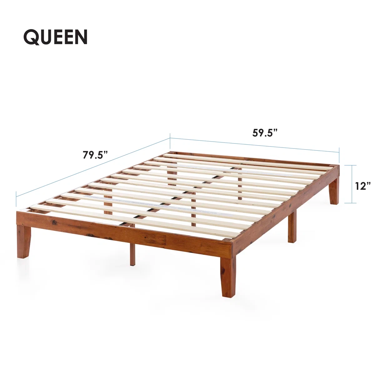 Queen Size Cherry Wood Bed Frame - photo 2