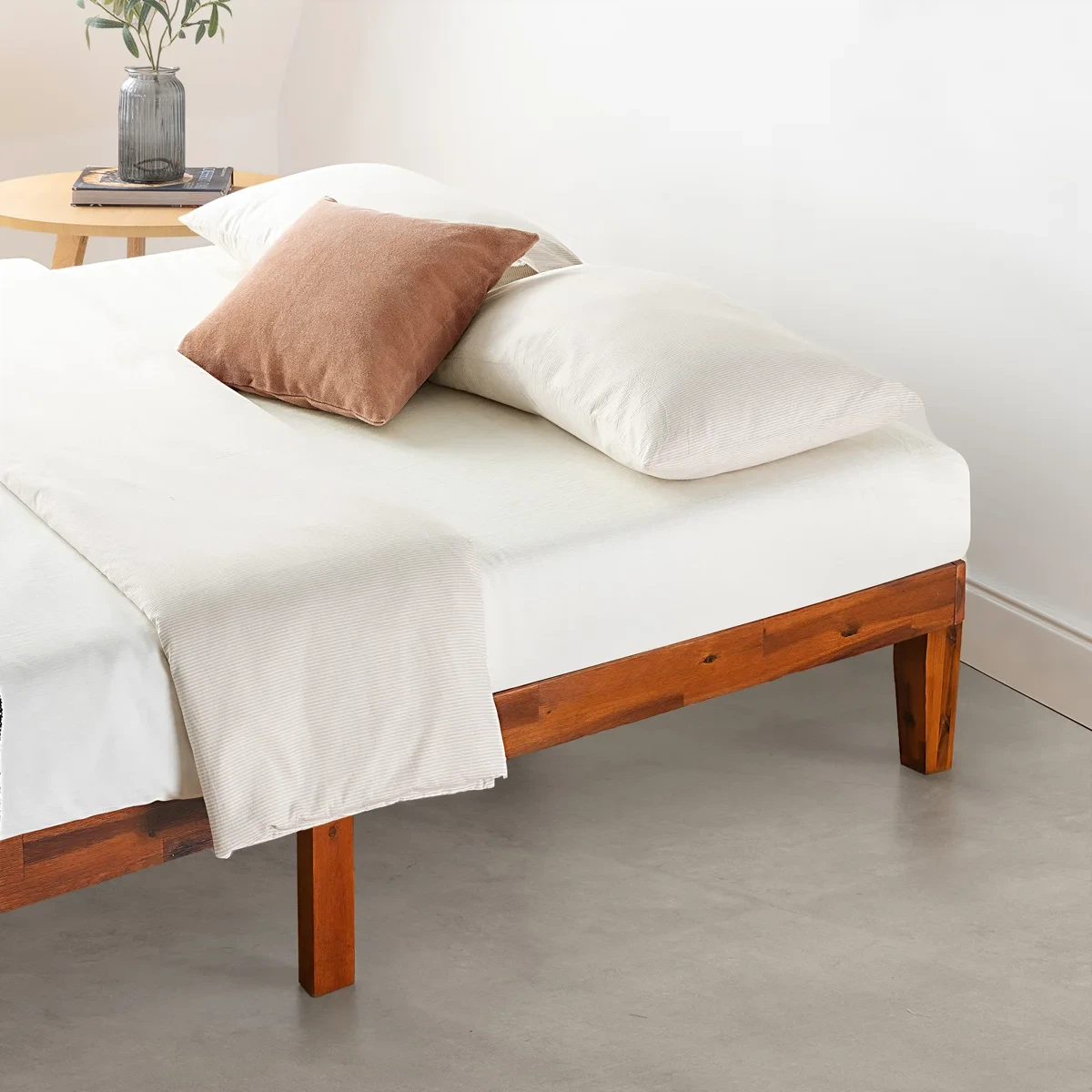 Queen Size Cherry Wood Bed Frame - photo 3