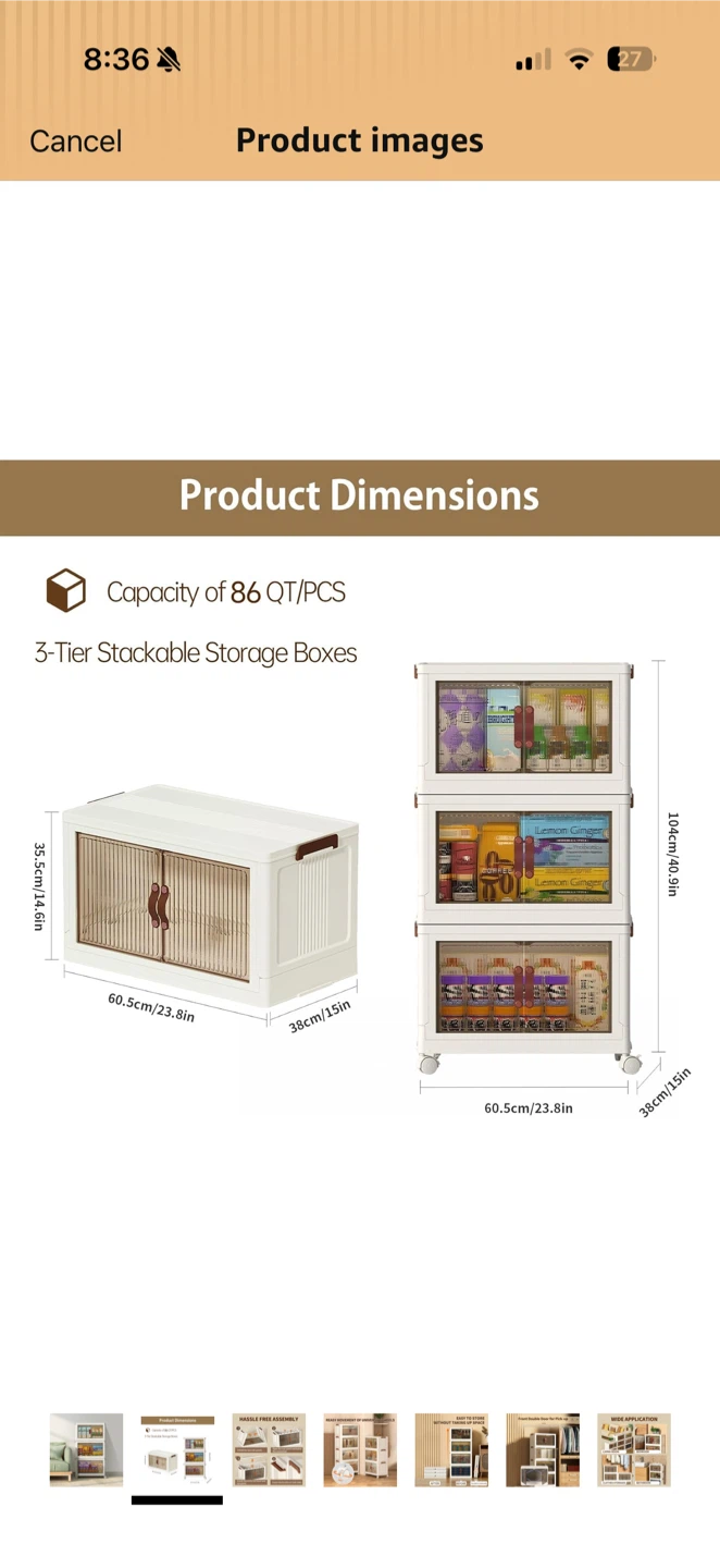 Roqao 6-Tier Storage Bins | Like New - photo 5