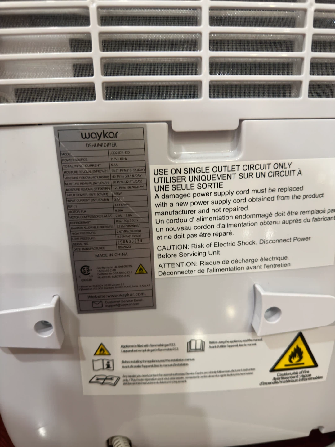 Waykar Dehumidifier JD025CE-120 - photo 4
