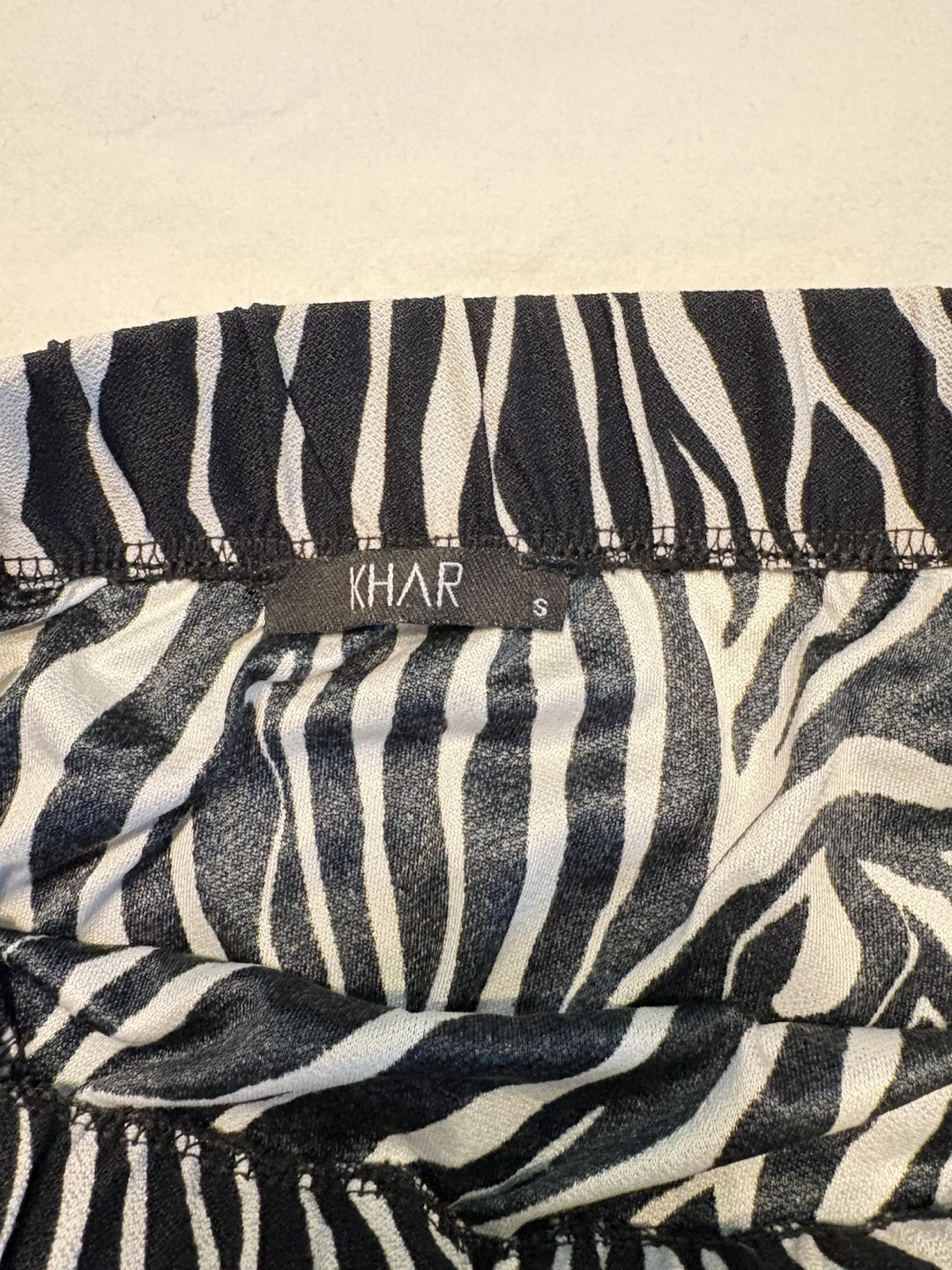 KHAR Zebra Print Midi Skirt