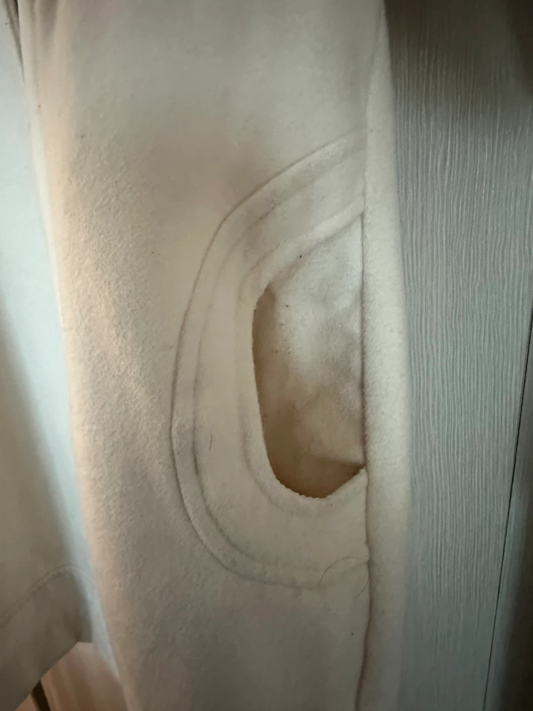 Cream White Wool-Blend Coat with Hood - photo 4
