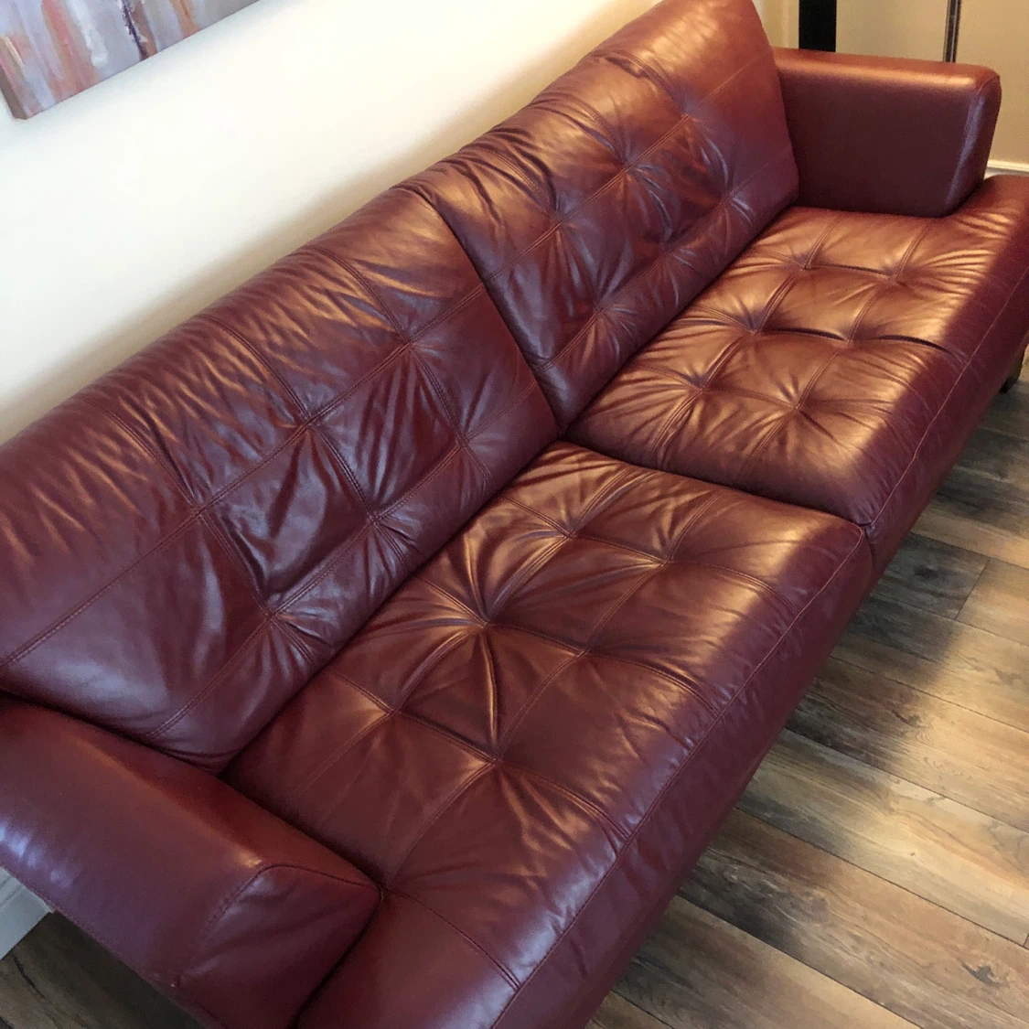 Cindy Crawford designed, Extra large leather couch, 100% leather - photo 2