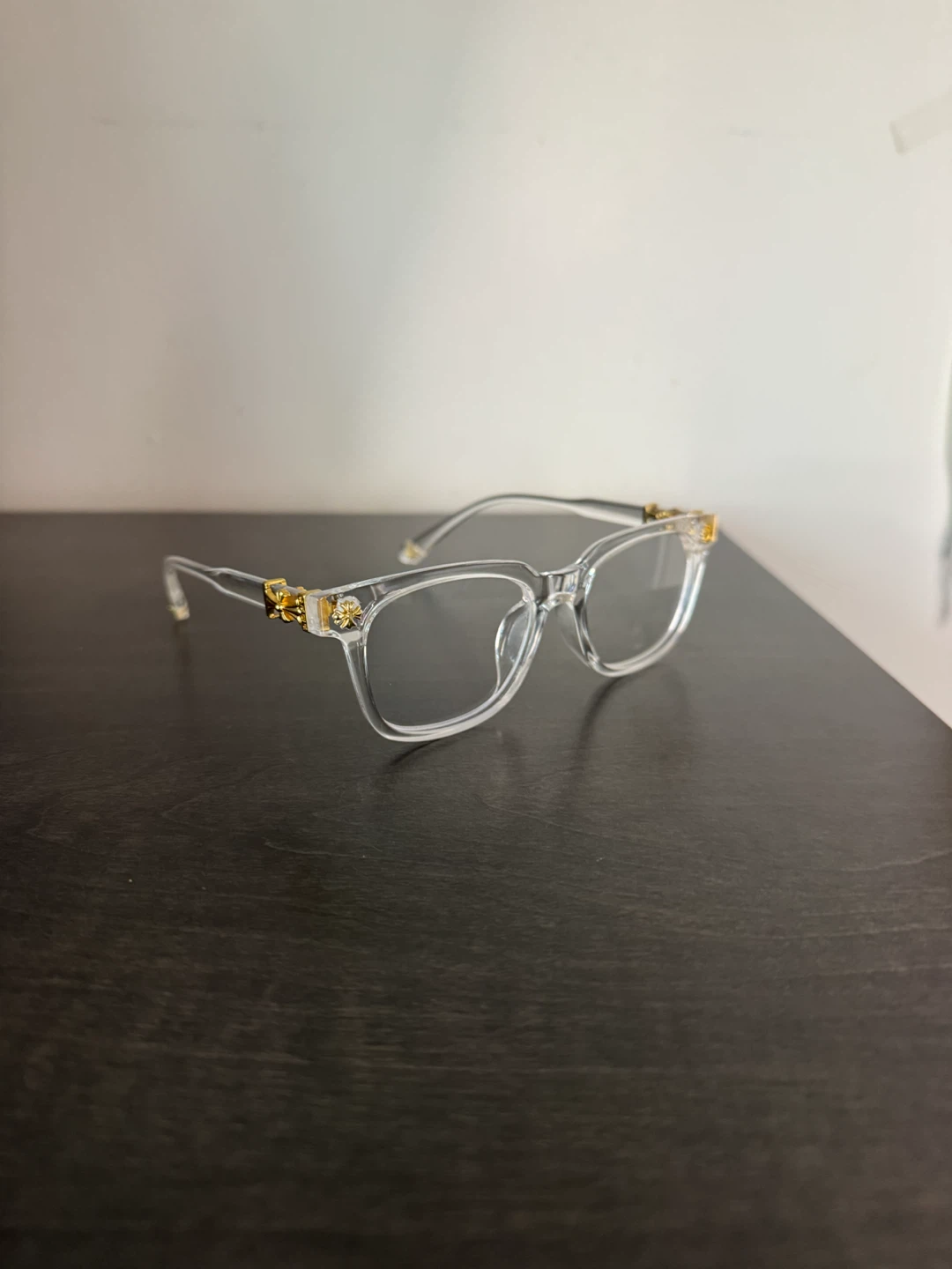 Chrome hearts Clear Glasses with Gold Accents - photo 2