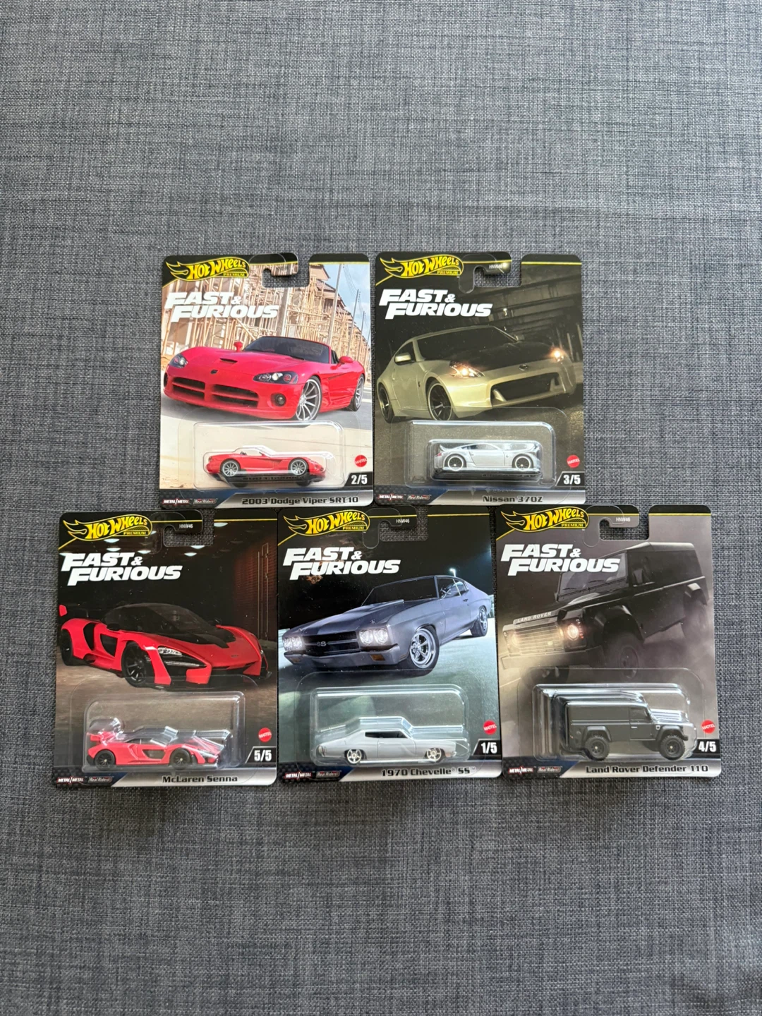 Hot Wheels Fast & Furious Premium Die-Cast Cars