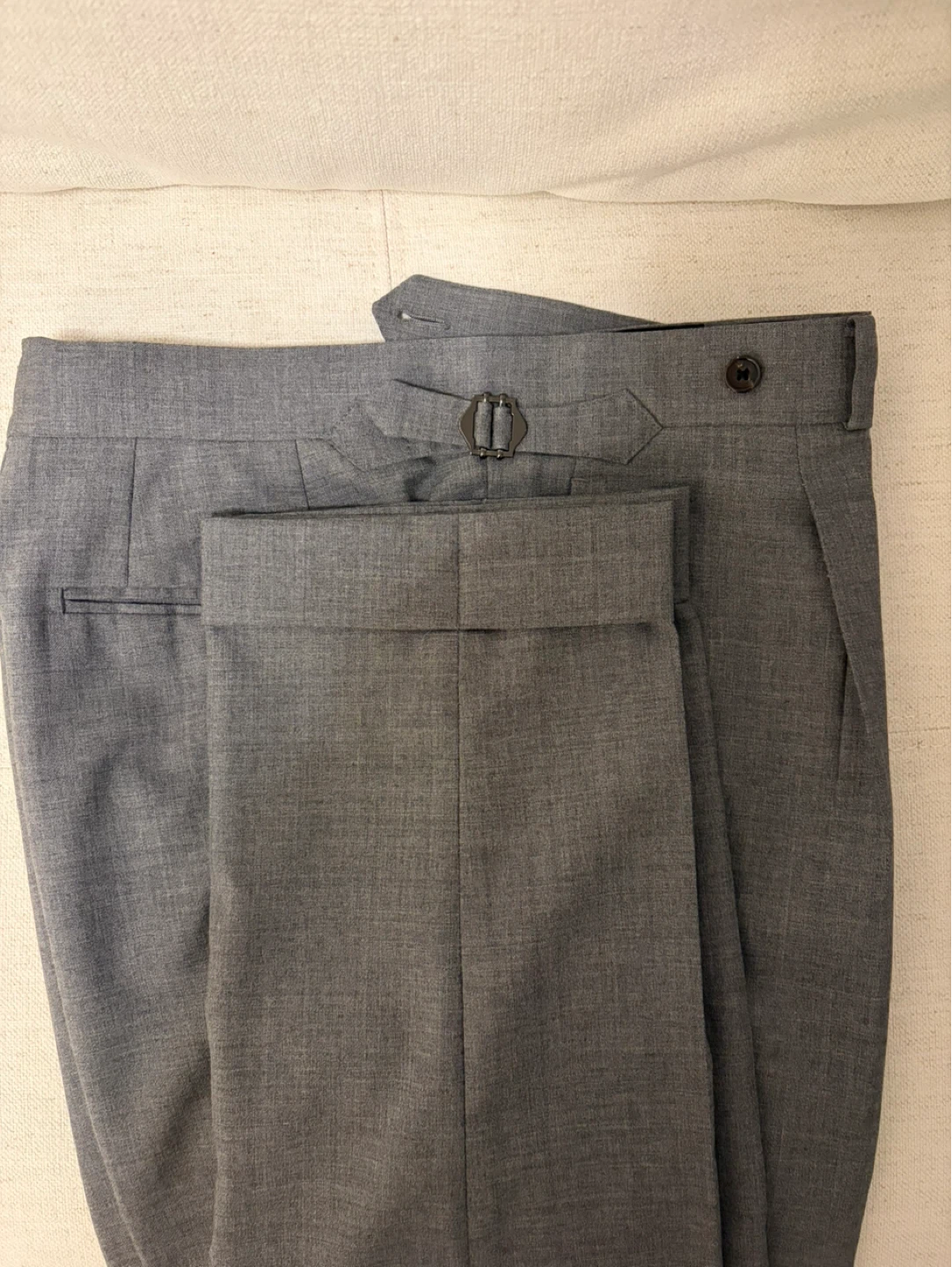 Spier & Mackay grey buckle Trousers Size 35 - like new condition - photo 2