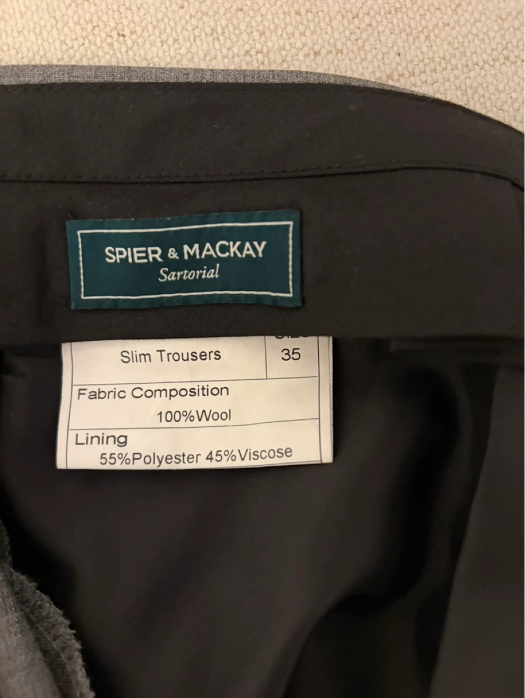Spier & Mackay grey buckle Trousers Size 35 - like new condition - photo 3