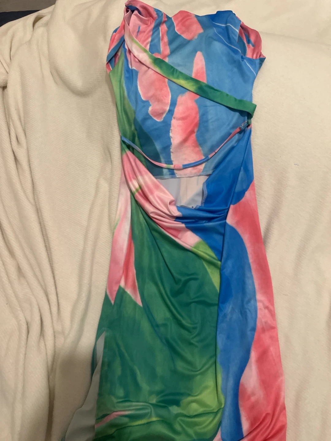 Colourful Abstract Print Dress