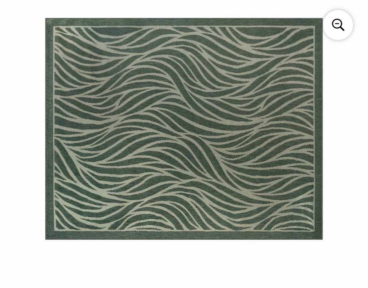 Brand New Green Wavy Pattern Outdoor Rug