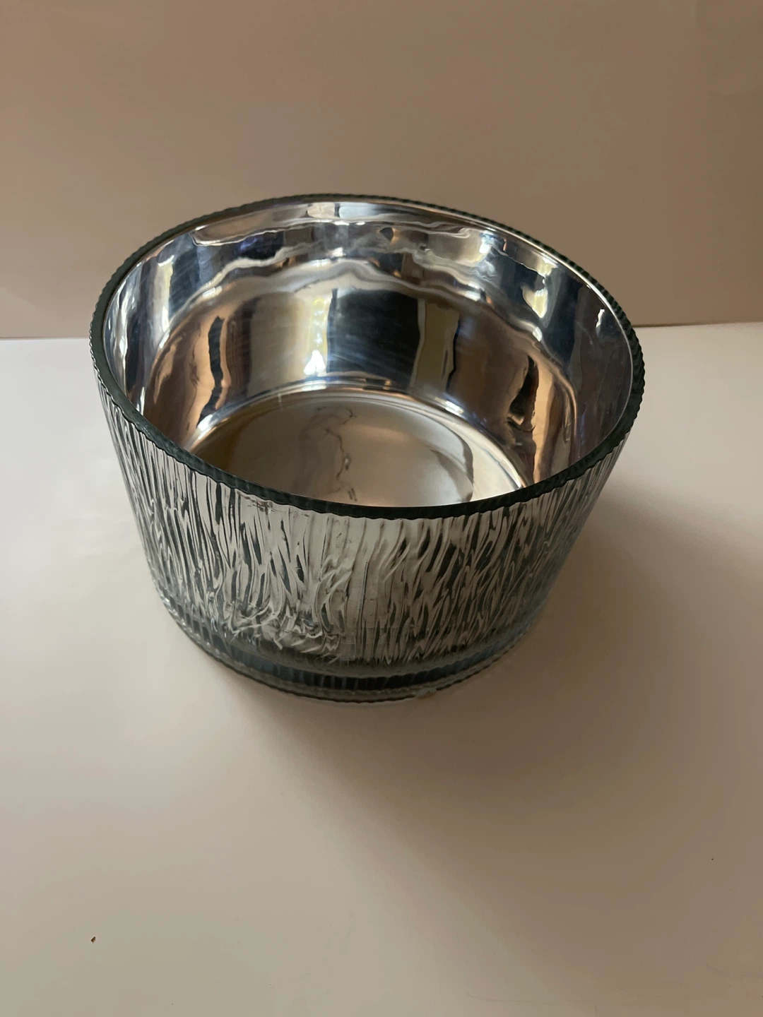 Silver Mercury Glass Decorative Bowl