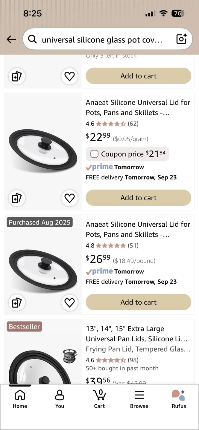 Anaeat Universal Silicone Glass Pot Lid - photo 4