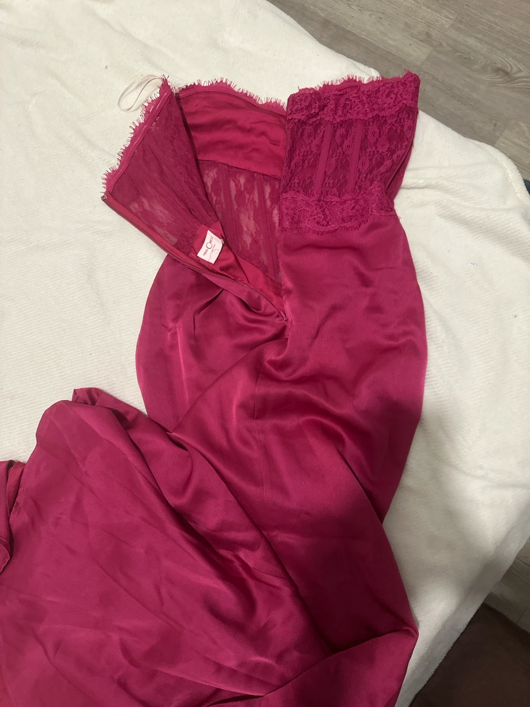 Miss Circle Hot Pink Satin Corset Dress - photo 2