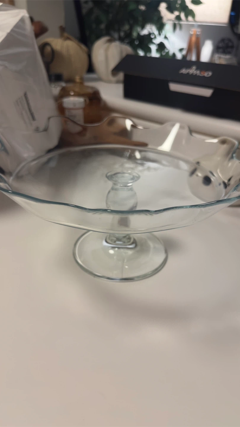 Clear Glass Pedestal Cake Stand