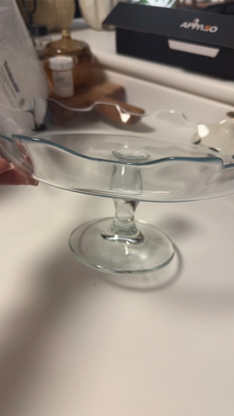 Clear Glass Pedestal Cake Stand - photo 2