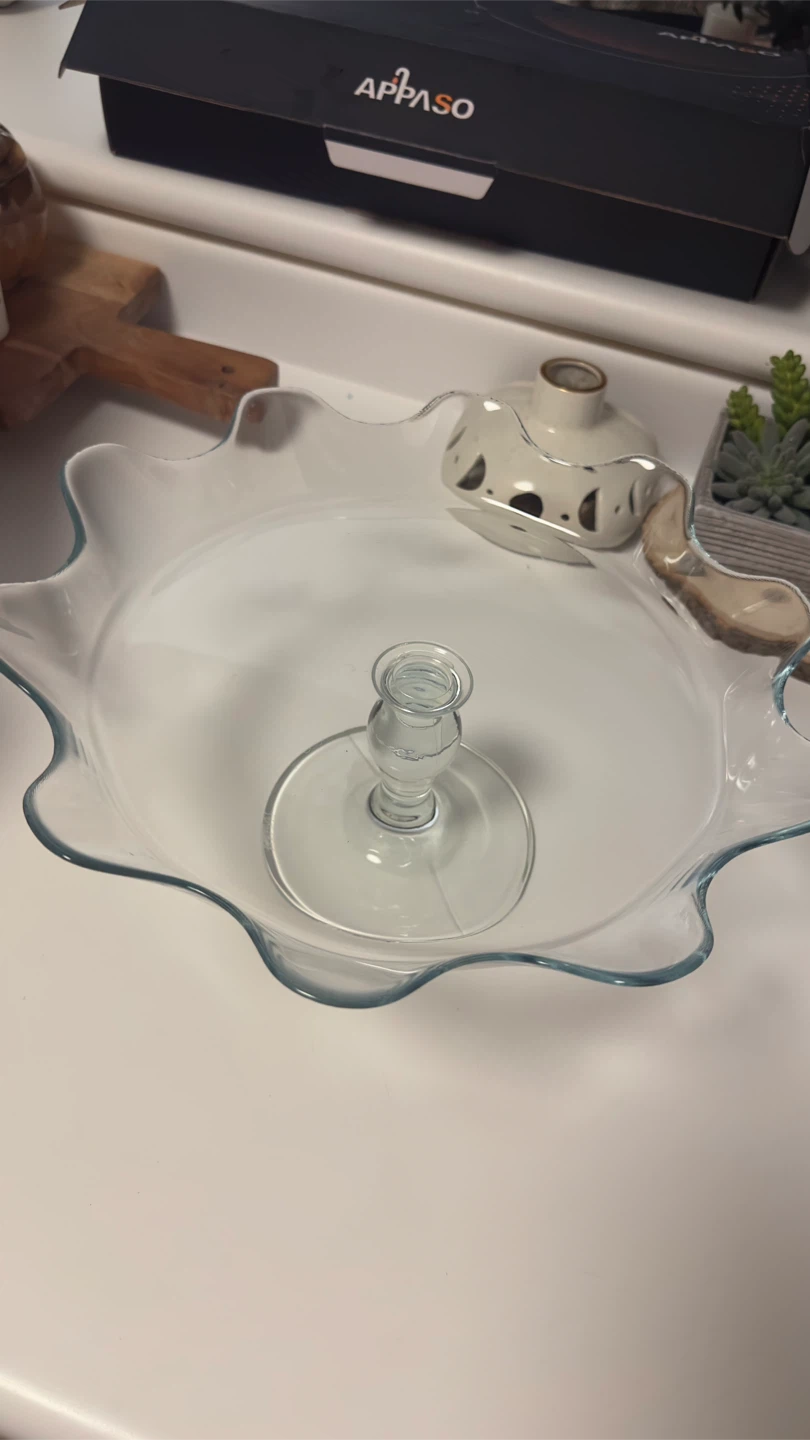 Clear Glass Pedestal Cake Stand - photo 3