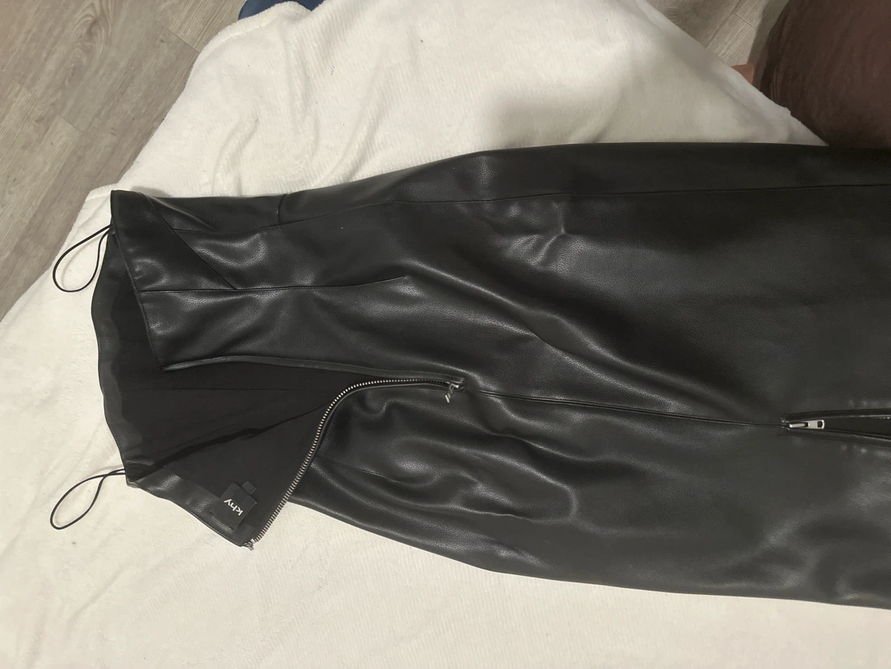 Khy Faux Leather Strapless Dress