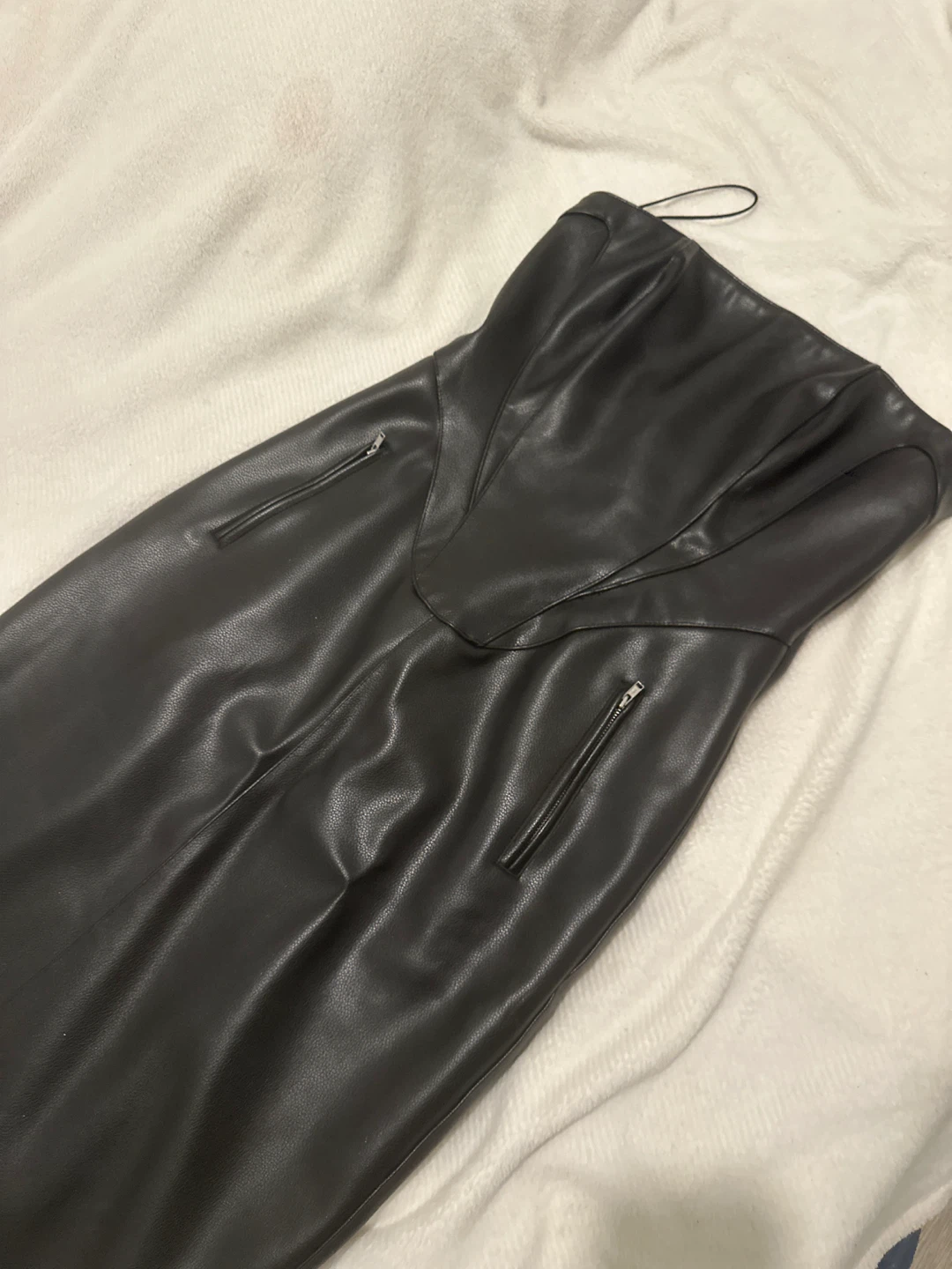 Khy Faux Leather Strapless Dress - photo 2