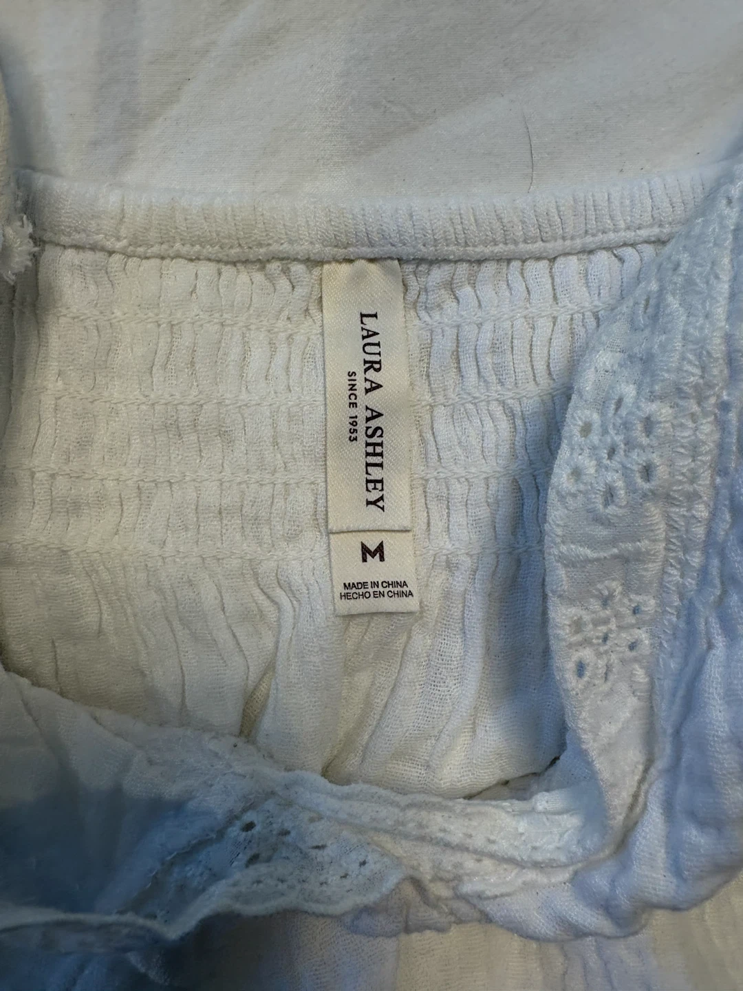 Laura Ashley white camisole top