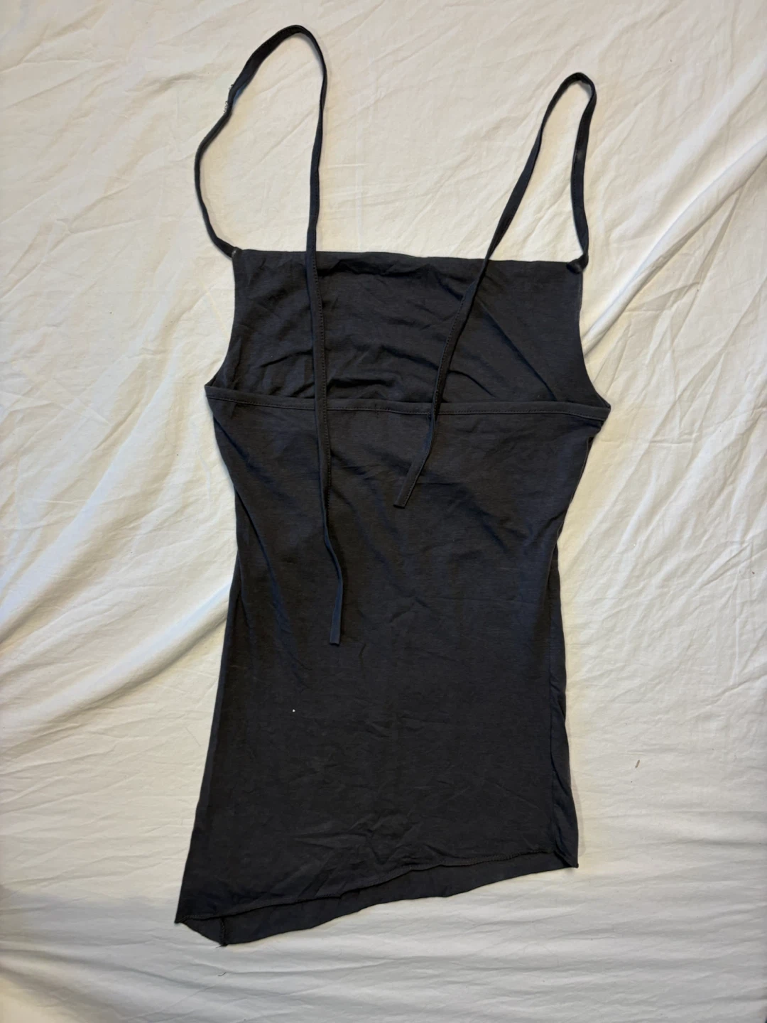 Ozbridge Grey Sleeveless Asymmetric Top