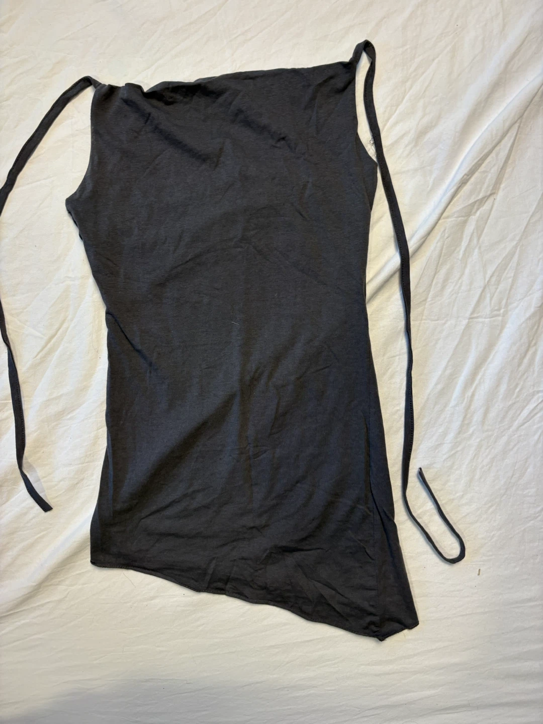 Ozbridge Grey Sleeveless Asymmetric Top - photo 3