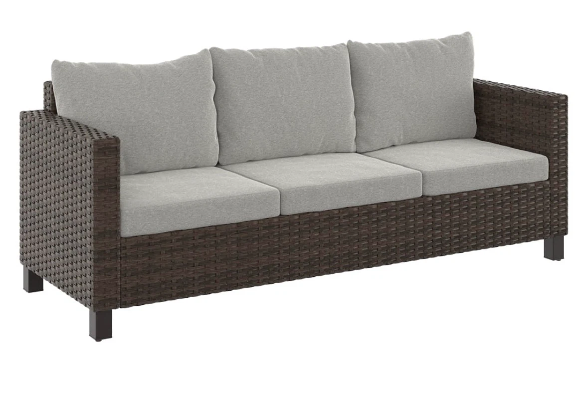Brand New Outdoor Wicker Sofa Set with Ottoman and Storage Table - photo 2