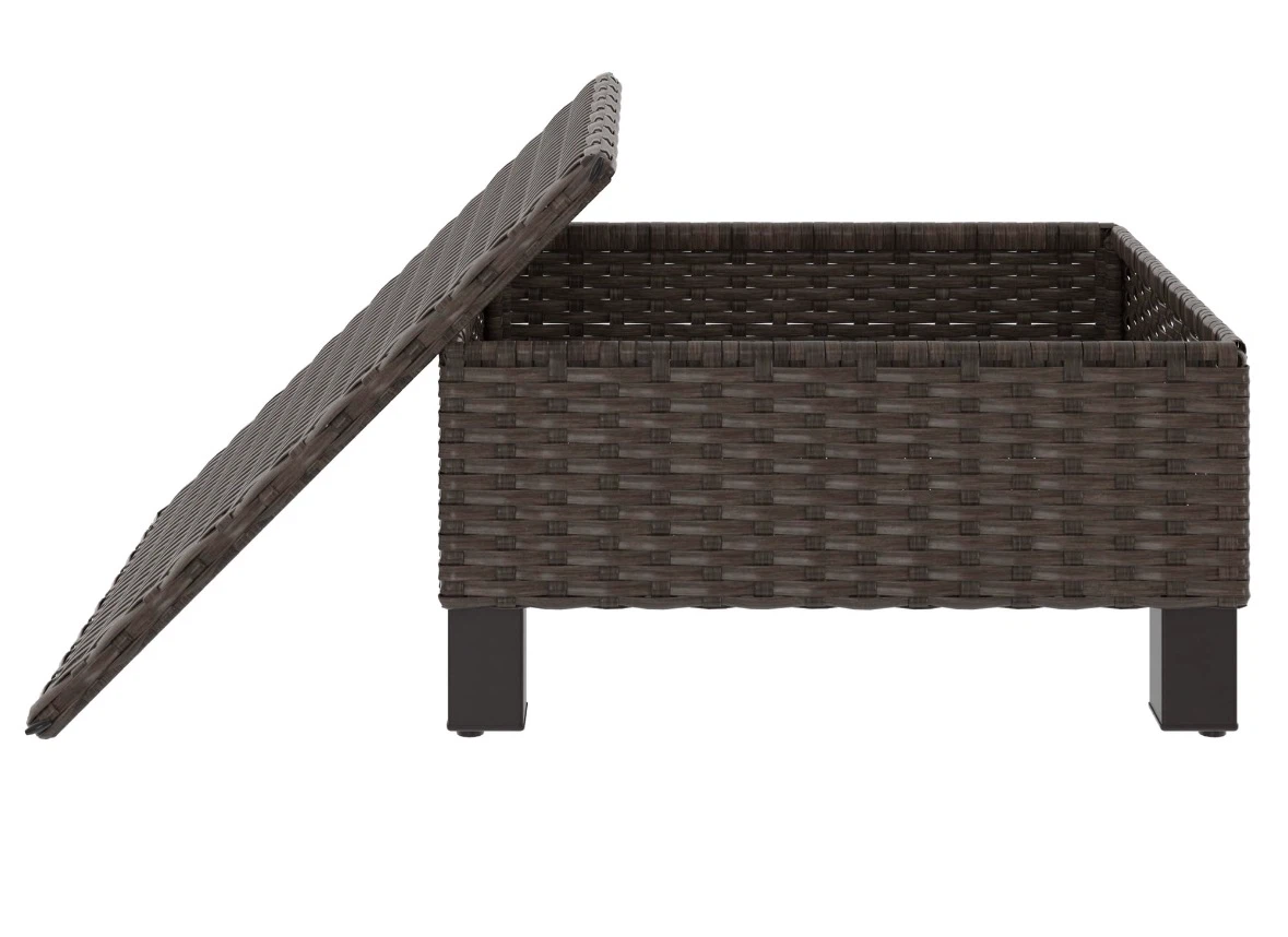Brand New Outdoor Wicker Sofa Set with Ottoman and Storage Table - photo 4