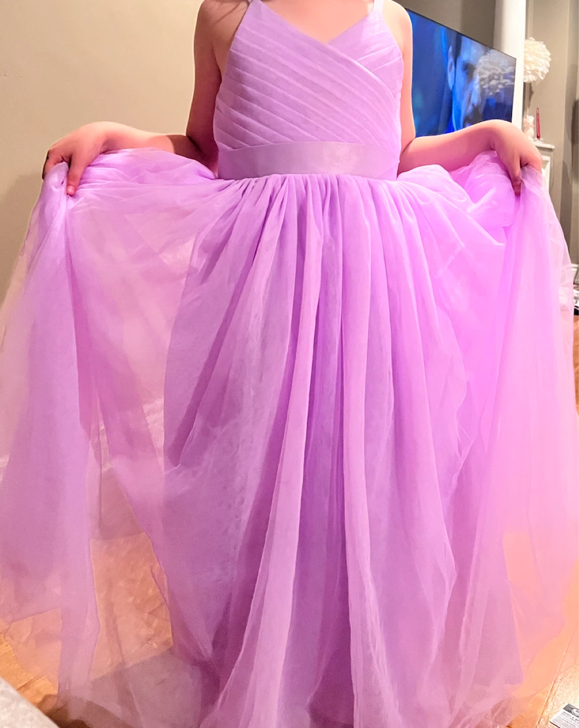 Lavender Sleeveless Formal Dress