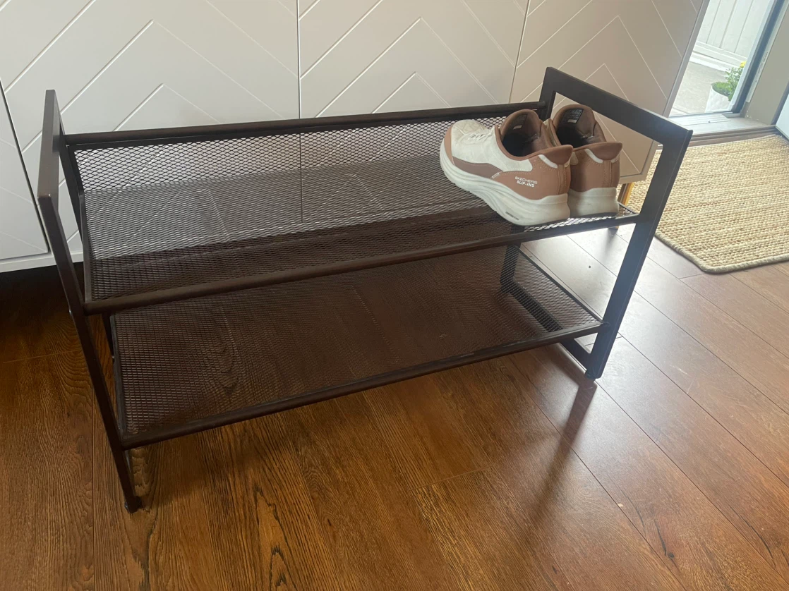 Two-Tier Metal Shoe Rack