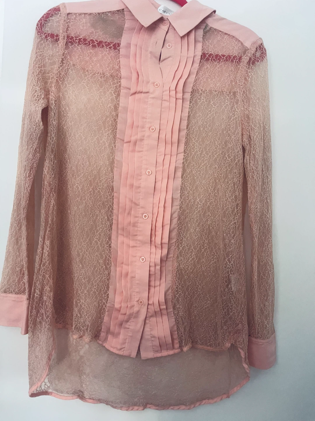 Cappellini Pink Lace Button-Up Shirt