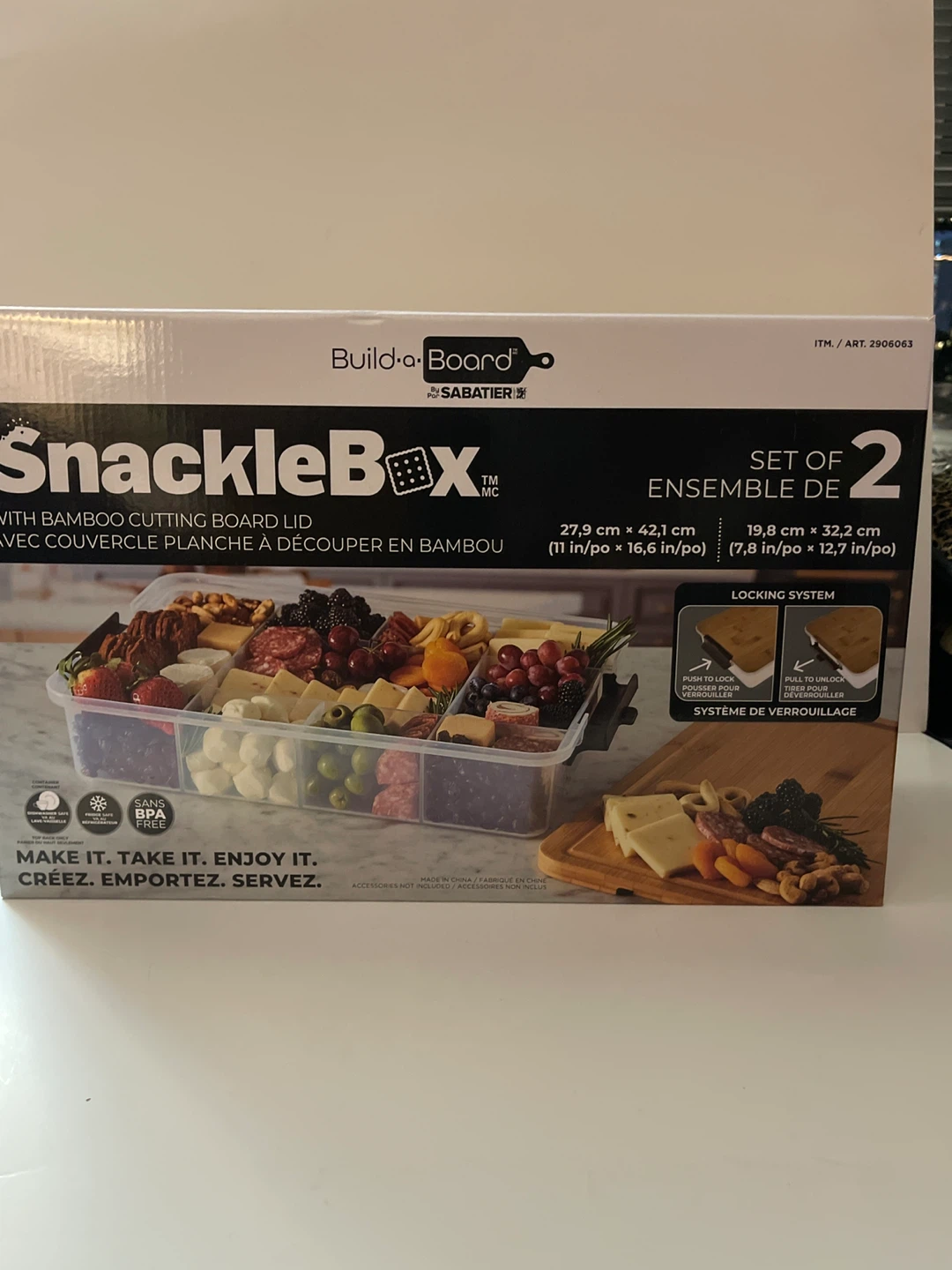 Sabatier Build-a-Board SnackleBox Set of 2
