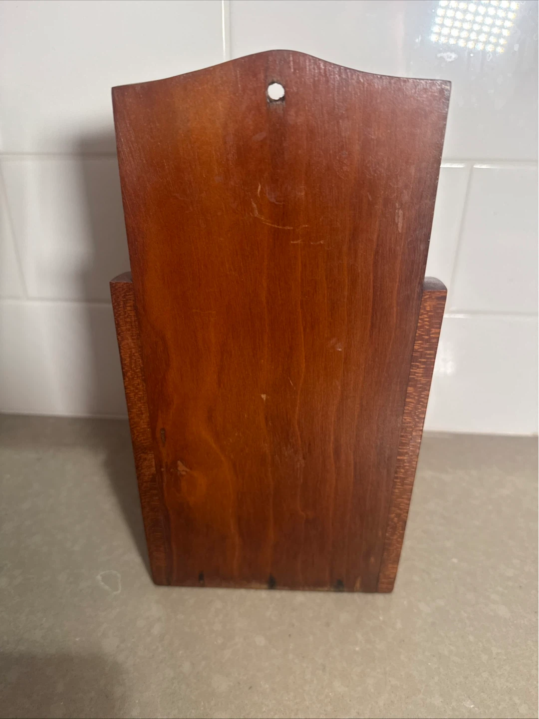 Vintage Wall Mounted Wooden Storage Bin - photo 3