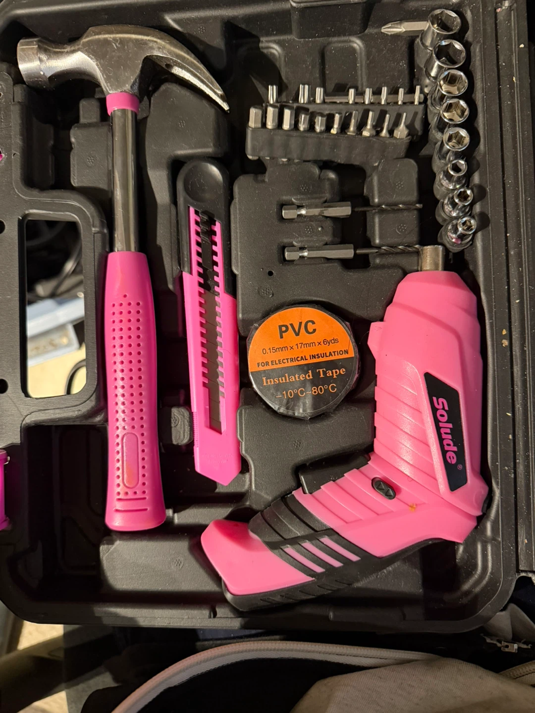Solude Pink Household Tool Set with Case - photo 2