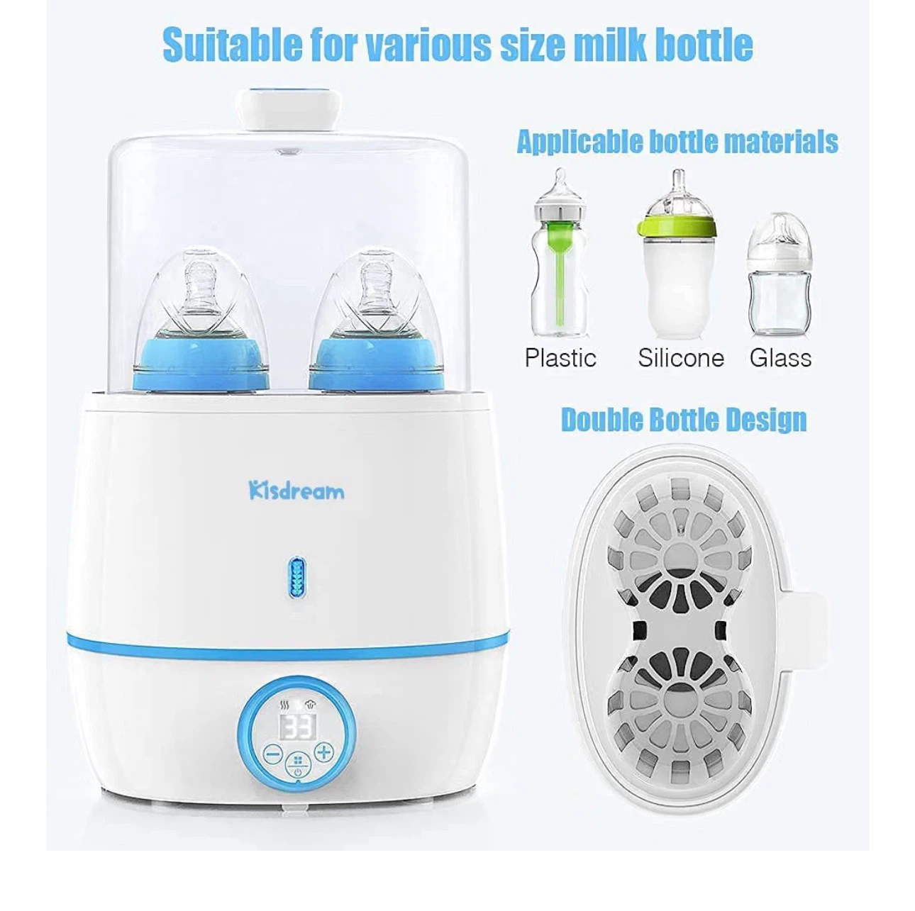 Kisdream Double Bottle Warmer and Sterilizer