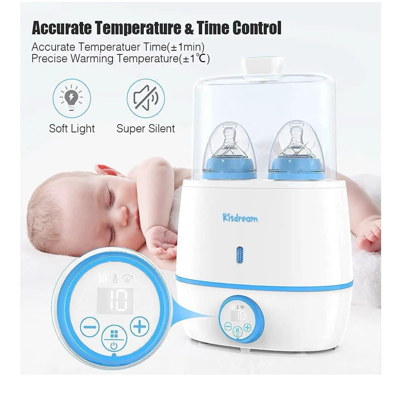 Kisdream Double Bottle Warmer and Sterilizer - photo 4