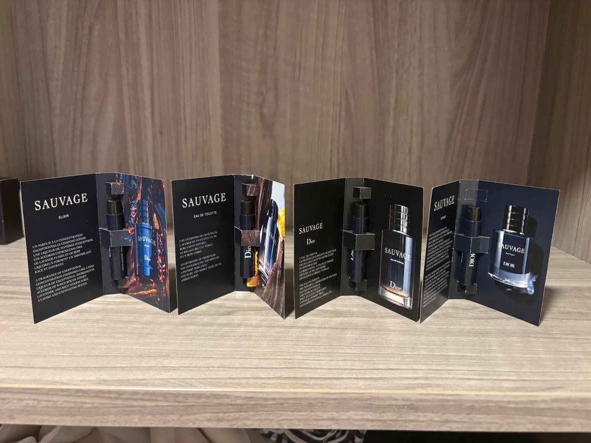 Dior Sauvage Elixir EDT EDP Extrait 4-Piece Sample Set 1ml each - photo 2