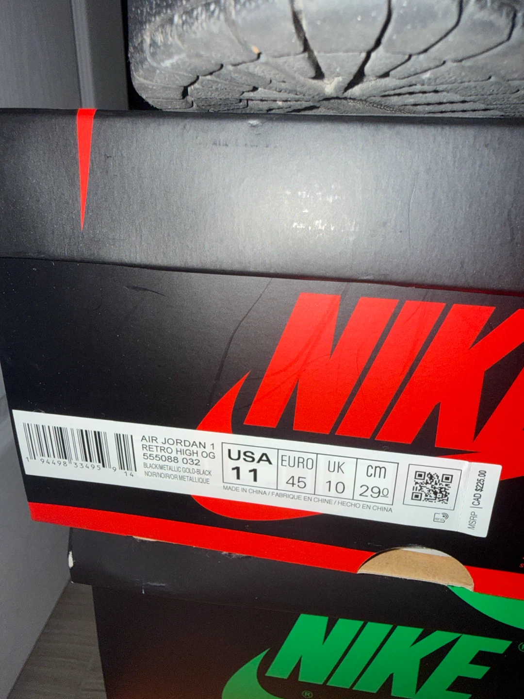 Nike Air Jordan 1 Retro High OG Black Metallic Gold - photo 4