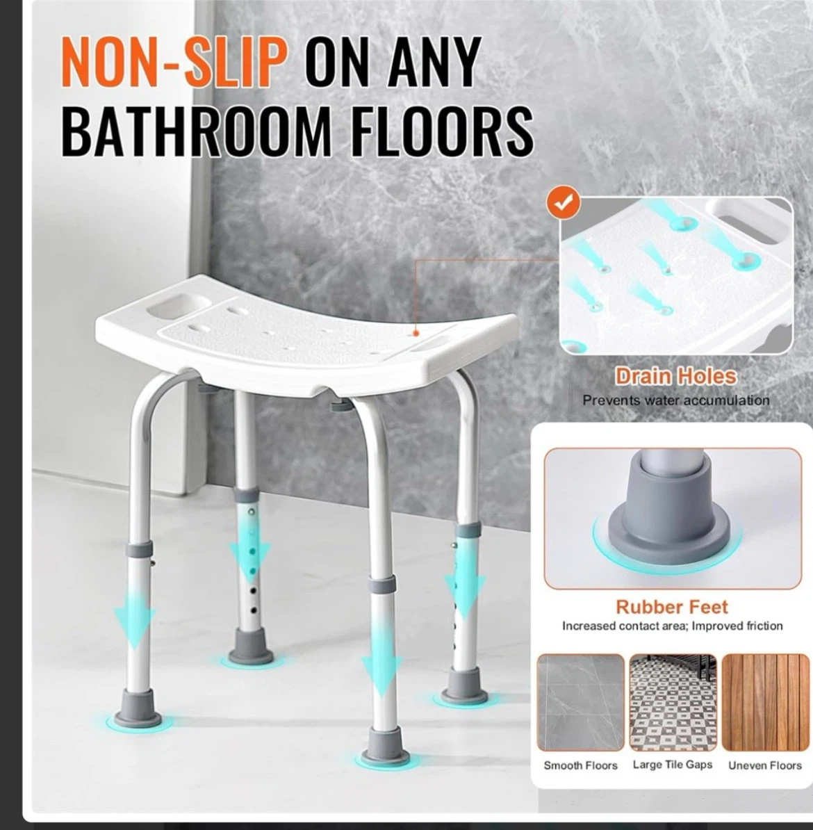 Adjustable Shower Stool - photo 2