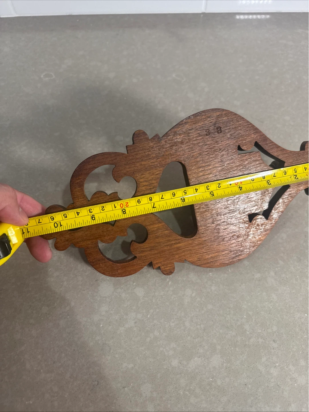 Vintage Carved Wood Wall Sconce Candle Holder - photo 4