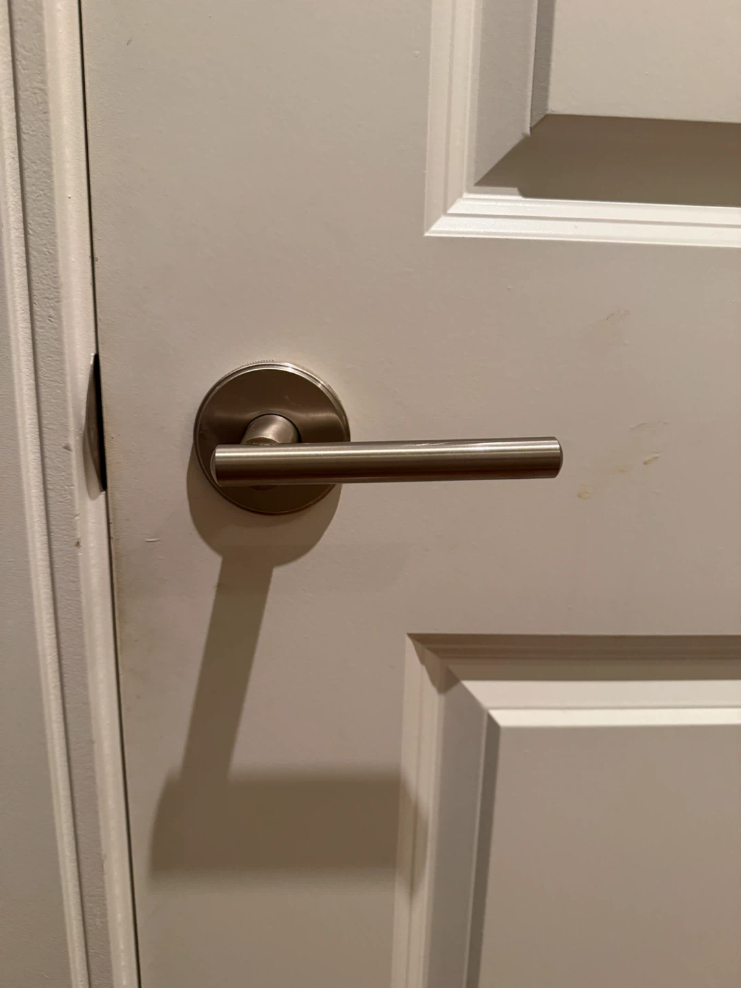 Brushed Nickel Modern Lever Door Handle