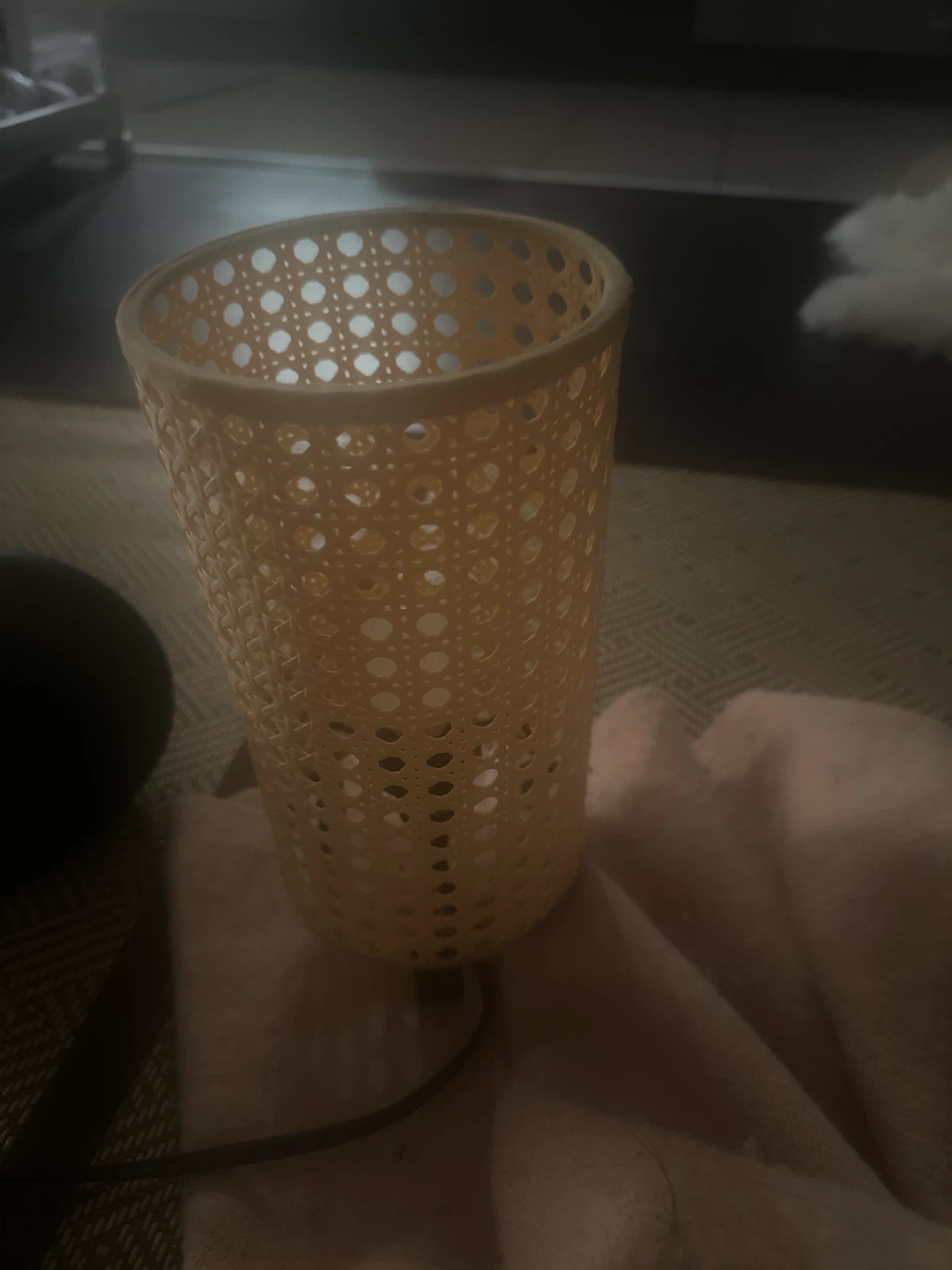 Cane Rattan Table Lamp