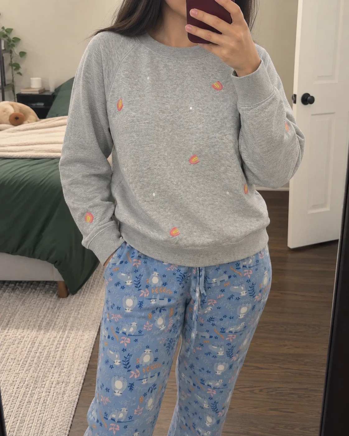 Grey Rainbow Embroidered Sweatshirt - photo 2