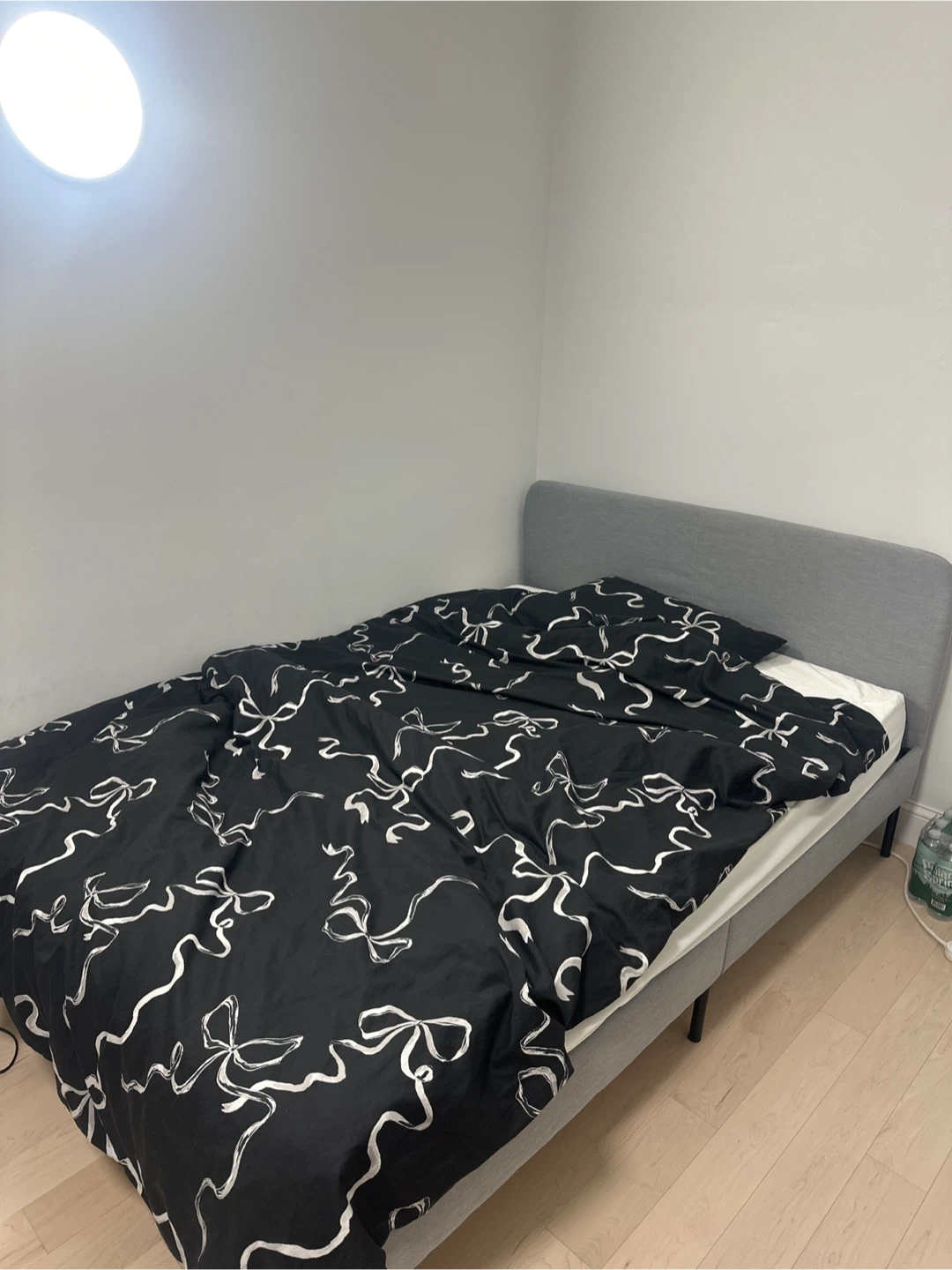 IKEA Grey Upholstered Bed Frame